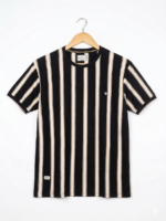 Deep Black Vertical Stripe Premium T-Shirt (120–220 GSM)