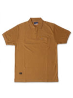 Premium Textured Polo T-Shirt – Mustard Brown (200–240 GSM)