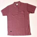 Premium Textured Polo T-Shirt – Dusty Rose (200–240 GSM)
