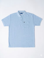 Premium Textured Polo T-Shirt – Sky Blue (200–240 GSM)