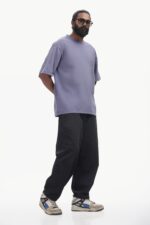 Premium Oversized 100% Cotton t shirt 220GSM to 240GSM muted slate purple colour - Image 4